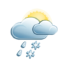 leichte Schnee / Regenschauer